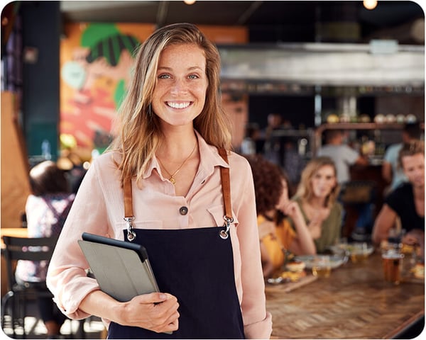 Woman working in a restaurant